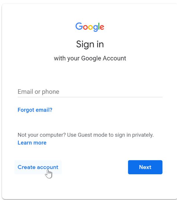 Gmail sign up تسجيل الدخول