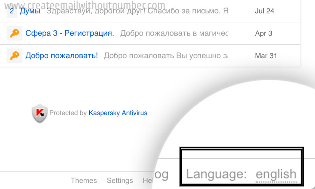 mail.ru in Arabic, create a Russian email, change the language, and delete the account 2