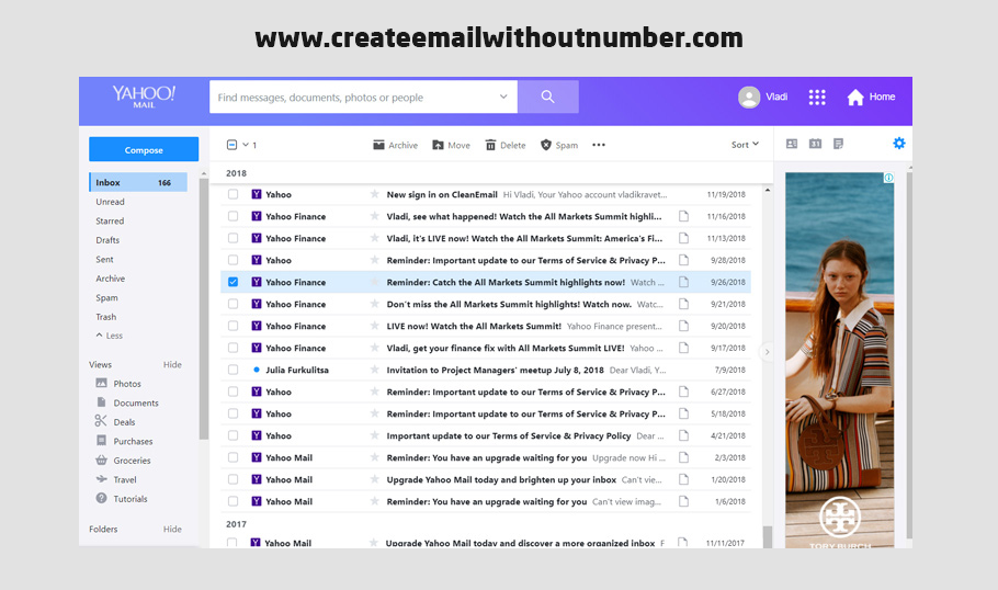 إنشاء بريد إلكتروني إحترافي من Yahoo! Mail